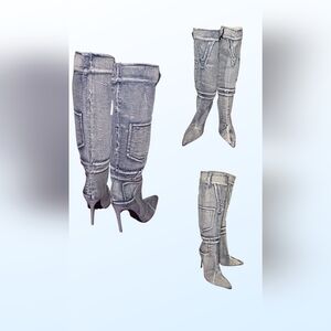 Denim Boots